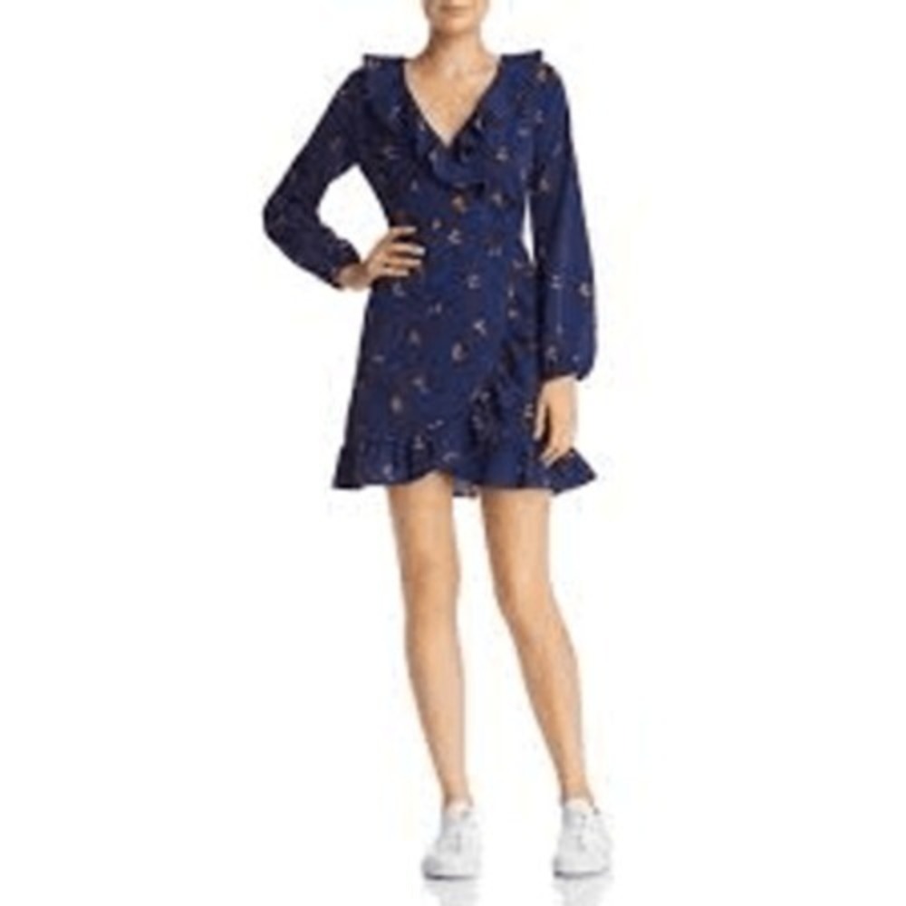 Sadie & Sage Cherry Print Faux Wrap Dress‎ S